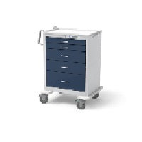 Waterloo Healthcare UTGKU-33669LTB 5-Drawer Tall Anesthesia Cart