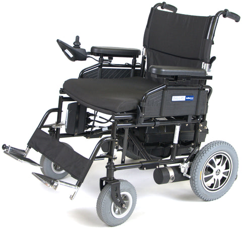 Drive Medical wildcat450bk24ss Wildcat 450 Heavy Duty Folding Power Wheelchair, 24" Seat - Owl Medical Supplies