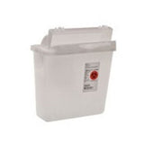 Cardinal Health Z8506SA SharpSafetySafety In Room Sharps Container, Counterbalance Lid, Clear