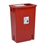 SharpSafety Sharps Container, Gasketed Slide Lid, Red, 8 Gallon